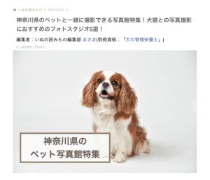 ペットと撮影できるフォトスタジオ5選