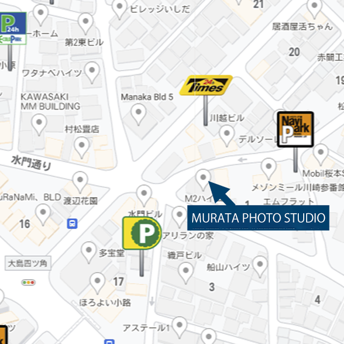 アクセス　近隣のパーキング地図